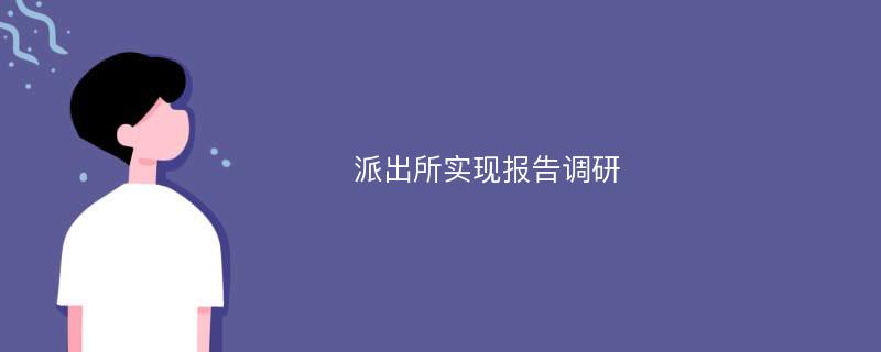 派出所实现报告调研