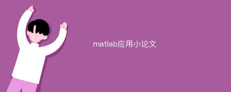 matlab应用小论文